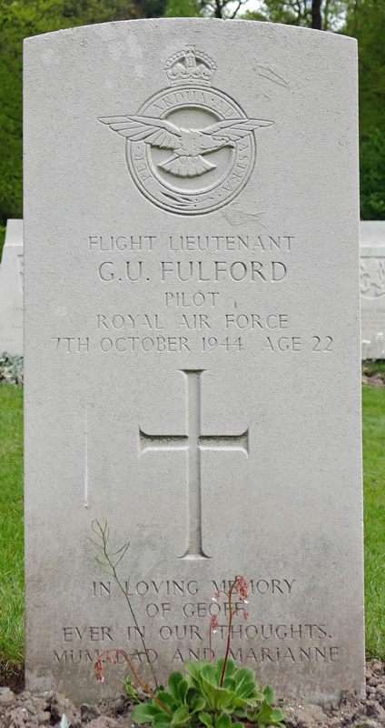 F/Lt Geoffery Underhill Fulford<br/><br /><br />died October 7th, 1944